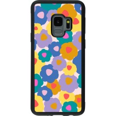 Samsung Galaxy S9 Case Hülle - Silikon schwarz Easter 2024 flower power