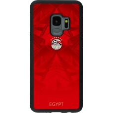 Coque Samsung Galaxy S9 - Silicone rigide noir Maillot de football Égypte 2026 personnalisable