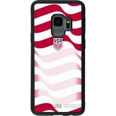 Coque Samsung Galaxy S9 - Silicone rigide noir Maillot de football États-Unis 2026 personnalisable