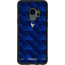 Coque Samsung Galaxy S9 - Silicone rigide noir Maillot de football France 2026 personnalisable