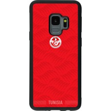 Coque Samsung Galaxy S9 - Silicone rigide noir Maillot de football Tunisie 2026 personnalisable