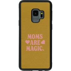 Coque Samsung Galaxy S9 - Silicone rigide noir Mom 2026 Are Magic