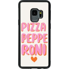 Coque Samsung Galaxy S9 - Silicone rigide noir Pizza pepperoni 2026