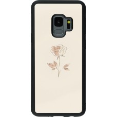 Coque Samsung Galaxy S9 - Silicone rigide noir Sable Rose Minimaliste