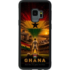Coque Samsung Galaxy S9 - Silicone rigide noir Football Ghana splash 2026