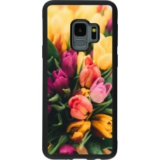 Coque Samsung Galaxy S9 - Silicone rigide noir Bouquet of tulips Spring 2026