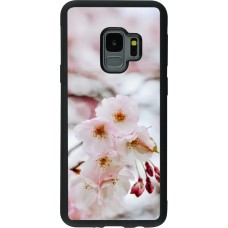 Coque Samsung Galaxy S9 - Silicone rigide noir Cherry tree Spring 2026