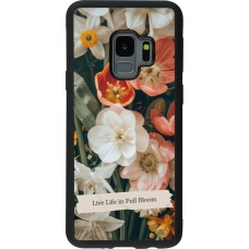 Coque Samsung Galaxy S9 - Silicone rigide noir Full Bloom Spring 2026