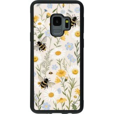 Coque Samsung Galaxy S9 - Silicone rigide noir Pattern bees Spring 2026