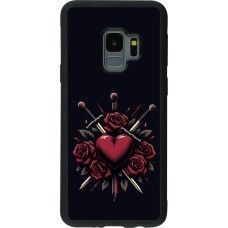 Coque Samsung Galaxy S9 - Silicone rigide noir Valentine 2024 gothic love