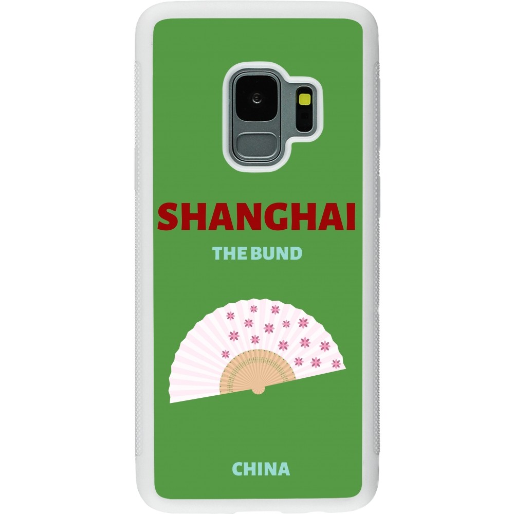 Coque Samsung Galaxy S9 - Silicone rigide blanc Pop Summer Destination Shanghai