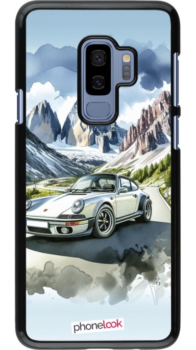 Coque Samsung Galaxy S9+ - Porsche 911 Mountain Watercolor