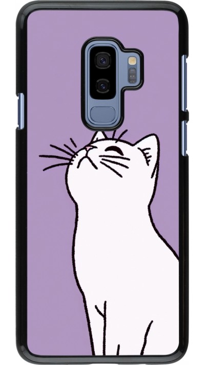 Coque Samsung Galaxy S9+ - Chat sur fond violet