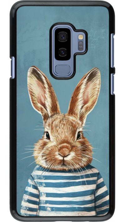 Coque Samsung Galaxy S9+ - Easter 2026 Rabbit navy