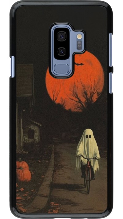 Samsung Galaxy S9+ Case Hülle - Halloween 2025 Ghost on a bicycle