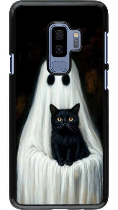 Samsung Galaxy S9+ Case Hülle - Halloween 2025 Ghost with black cat