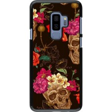 Coque Samsung Galaxy S9+ - Skulls and flowers