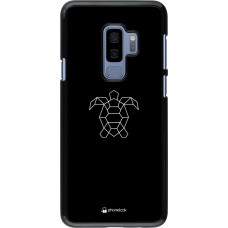 Coque Samsung Galaxy S9+ - Turtles lines on black