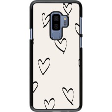 Samsung Galaxy S9+ Case Hülle - Valentine 2023 minimalist hearts