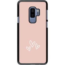Samsung Galaxy S9+ Case Hülle - Valentine 2023 three minimalist hearts