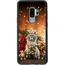 Samsung Galaxy S9+ Case Hülle - Silikon schwarz Christmas 25 Xmas Cat