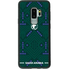 Coque Samsung Galaxy S9+ - Silicone rigide noir Maillot de football Arabie saoudite 2026 personnalisable