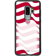 Coque Samsung Galaxy S9+ - Silicone rigide noir Maillot de football États-Unis 2026 personnalisable