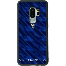 Coque Samsung Galaxy S9+ - Silicone rigide noir Maillot de football France 2026 personnalisable