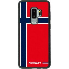 Coque Samsung Galaxy S9+ - Silicone rigide noir Maillot de football Norvège 2026 personnalisable