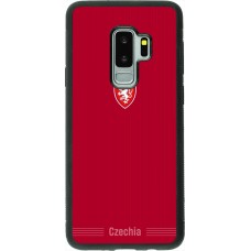 Coque Samsung Galaxy S9+ - Silicone rigide noir Maillot de football Répuplique Tchèque 2026 personnalisable