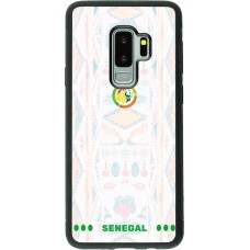 Coque Samsung Galaxy S9+ - Silicone rigide noir Maillot de football Sénégal 2026 personnalisable
