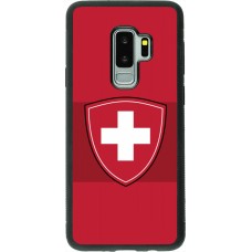 Coque Samsung Galaxy S9+ - Silicone rigide noir Hockey World Championship Ecusson Suisse