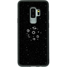 Coque Samsung Galaxy S9+ - Silicone rigide noir Space Doodle