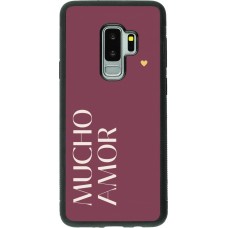 Samsung Galaxy S9+ Case Hülle - Silikon schwarz Valentine 2024 mucho amor rosado