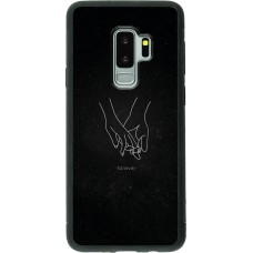 Samsung Galaxy S9+ Case Hülle - Silikon schwarz Valentine 2023 hands forever
