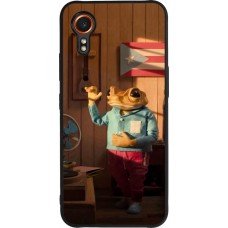 Coque Samsung Galaxy XCover 7 - Silicone rigide noir Dancing frog DTMF