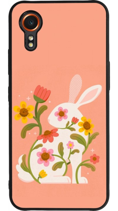 Samsung Galaxy XCover 7 Case Hülle - Silikon schwarz Easter 2026 Rabbit collage