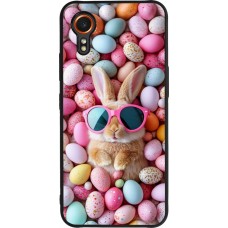 Coque Samsung Galaxy XCover 7 - Silicone rigide noir Easter 2026 Rabbit fun