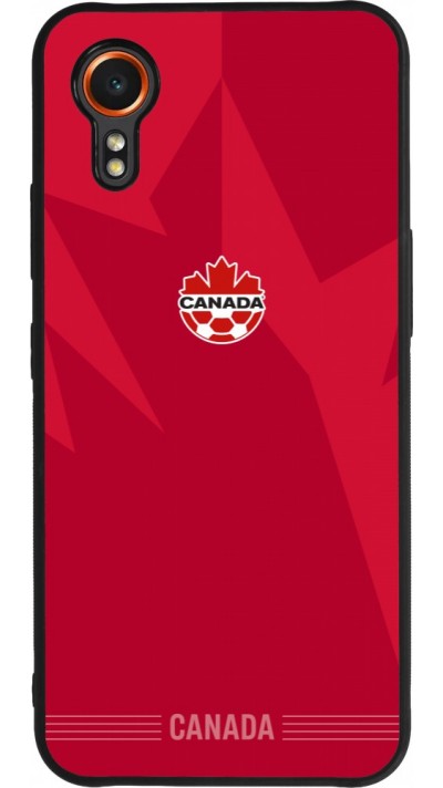 Coque Samsung Galaxy XCover 7 - Silicone rigide noir Maillot de football Canada 2026 personnalisable
