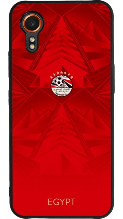 Coque Samsung Galaxy XCover 7 - Silicone rigide noir Maillot de football E?gypte 2026 personnalisable