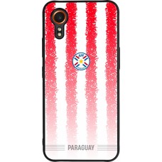 Coque Samsung Galaxy XCover 7 - Silicone rigide noir Maillot de football Paraguay 2026 personnalisable