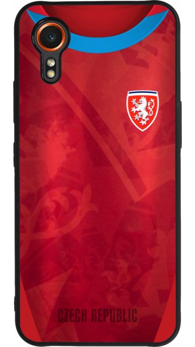 Samsung Galaxy XCover 7 Case Hülle - Silikon schwarz Tschechische Republik personalisierbares Fussballtrikot