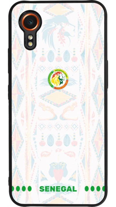 Coque Samsung Galaxy XCover 7 - Silicone rigide noir Maillot de football Sénégal 2026 personnalisable