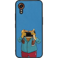 Coque Samsung Galaxy XCover 7 - Silicone rigide noir Frog with camera DTMF