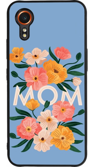 Samsung Galaxy XCover 7 Case Hülle - Silikon schwarz Mom 2026 Flowers
