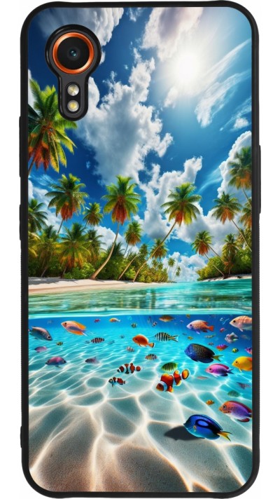 Samsung Galaxy XCover 7 Case Hülle - Silikon schwarz Strandparadies