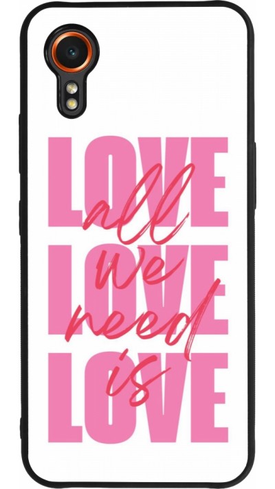 Samsung Galaxy XCover 7 Case Hülle - Silikon schwarz Saint Valentines Day 26 Love all we need is