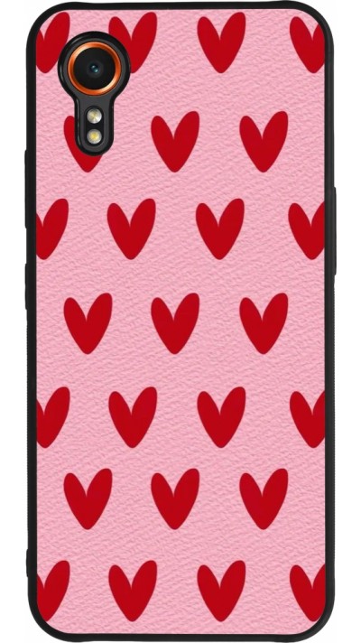 Samsung Galaxy XCover 7 Case Hülle - Silikon schwarz Saint Valentines Day 26 Pattern heart