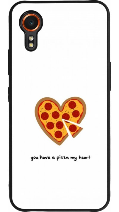 Samsung Galaxy XCover 7 Case Hülle - Silikon schwarz Saint Valentines Day 26 You have my pizza heart