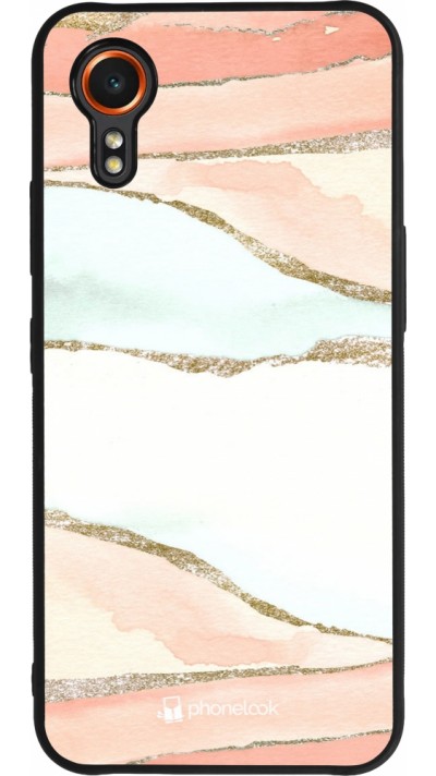 Samsung Galaxy XCover 7 Case Hülle - Silikon schwarz Shimmering Orange